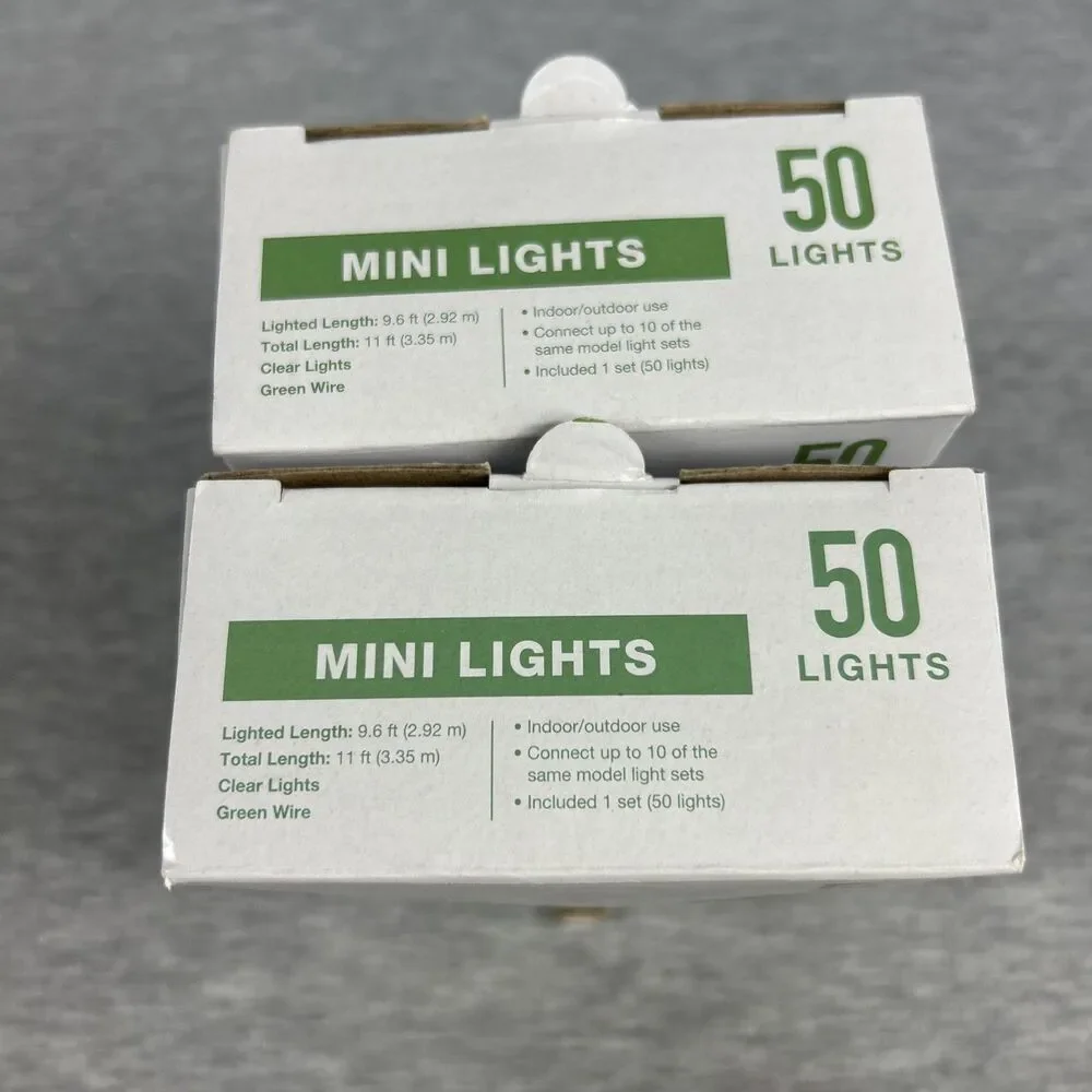 BNIP-Garden Party Mini Lights - 50 Lights Each - New - Indoor Outdoor Pack of 2 - Picture 8 of 10